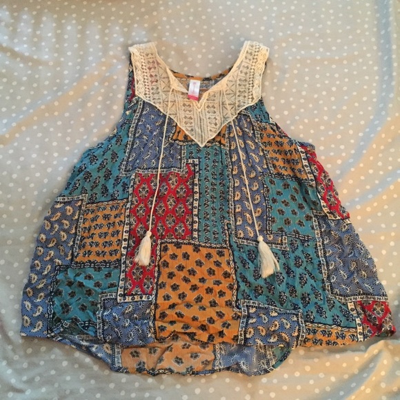 No Boundaries Tops - NoBo Flowy Tank Top